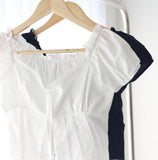 Arora shirring ribbon t-shirt