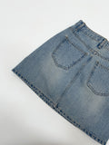 Tin Blue A-Line Mini Denim Skirt