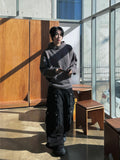Plus jacquard snap hood knit