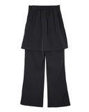 PLEATED LAYERED SKIRT PANTS