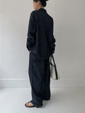 [Setup Available/Unisex] Colin Pintuck Overfit Denim Shirt Jacket