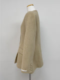 [wool70%/handmade] Glass wool half jacket