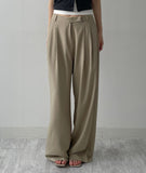 Log High Waist Wide Slacks