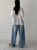 [Unisex] Force 10 Pintuck Wide Denim Pants