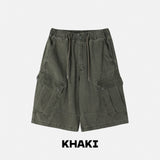 Washed Cargo Bermuda Pants