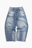 Flock dis curved denim pants