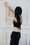 Glam Button Crop Top