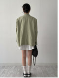 Rib Nylon Shirring Mini One Piece