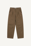 Utility Pintuck Wide Cotton Pants