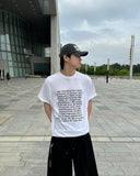 English lettering short sleeve t-shirt