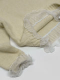 Frilled See-Through Layered Knit