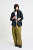 Micro check hood shirt