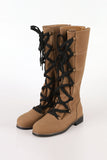 Lace tie long boots