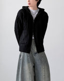 Dine Cable Knit Zip-Up