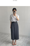Silky Roll-up Overfit Short Sleeve Shirt