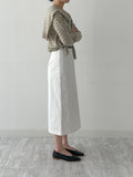 [Belt SET] Cotton H-line Long Skirt