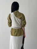 One-Shoulder Wool Knit Vest