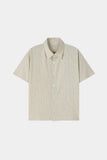 Pastel check cropped short-sleeve shirt