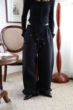 Trimming rivet over pants