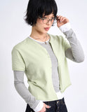 Modal two-tone layered long sleeves