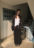 STRAP LAYERED WRAP SKIRT
