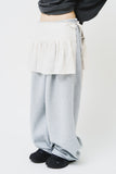 (W) Dot Frill Wrap Skirt