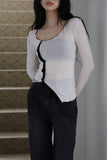 Tone-on tassel black denim
