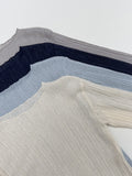 Wave pleated see-through T-shirt