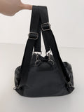 Multi twill leather bucket bag