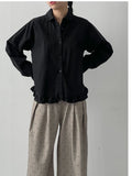 Peach Frill Loose-Fit Shirt