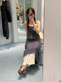 Collin Slit Layered Long One Piece