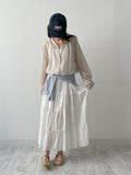 Waltz See-through Zip-up Blouse