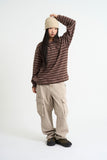 Vintage washed dyeing cargo wide pants