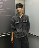 Circle Pigment Hood Cardigan