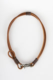 Knotted leather necklace