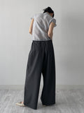 [Skirt SET] Fondue Banding Wide Slacks