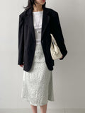 Dot Crease Mermaid Midi Skirt