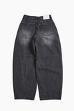 Black Lightning Balloon Denim Pants