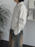 Cotton pocket trucker jacket
