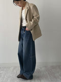 Jake Balloon Fit Wide Denim Pants