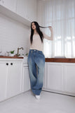 balloon hip wide jeans