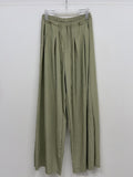 End Two-Tuck Nylon Banding Wide Pants