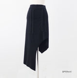 Er unbalanced shirring string skirt