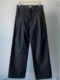 Two Pleat Black Denim