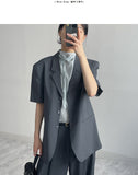 Log 3 Button Overfit Half Jacket
