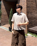 Kosi Seersucker Crop Short Sleeve Shirt