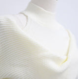 Merel Half-Neck Halter Off-Shoulder Knit Set