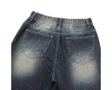 Brushed washing denim pants