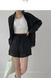 Weekend Linen Shirt Shorts Set