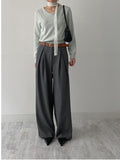 Naive Pleated Wide Slacks